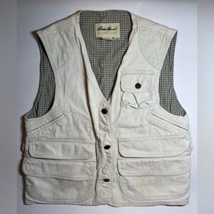 Eddie Bauer Men's Cream Corduroy Vest